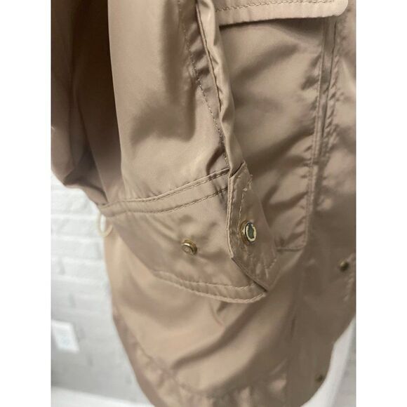 Zara Basic Tan Hooded Windbreaker Jacket Size XS - Picture 7 of 13